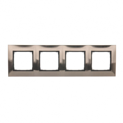 RAMKA POCZWÓRNA UNIWERSALNA IP20/IP44 INOX SIMON 54 - KONTAKT SIMON - DR4/61