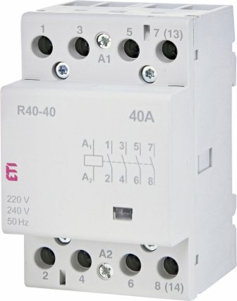 STYCZNIK MODUŁOWY 40A 4 STYKI ZWIERNE (3 MOD. 4 BIEG.) R 40-40 230V - ETI - 002463410