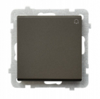 ŁĄCZNIK ZWIERNY DZWONEK ZACISKI AUTOMATYCZNE 10AX 250V IP20 CZEKOLADOWY METALIK SONATA - OSPEL - ŁP-6R/m/40