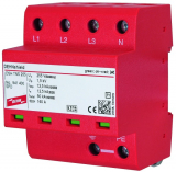 OGRANICZNIK PRZEPIĘĆ AC TYP T1+T2 (B+C) 4P 12,5kA/50kA 1,5kV DEHNshield TNS 255 941400 - DEHN - 941400