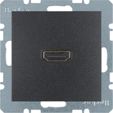 GNIAZDO HDMI Z PRZYŁĄCZEM 90° ANTRACYT MAT B.KWADRAT/B.3/B.7  - HAGER - 3315431606