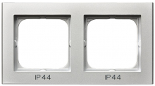 RAMKA PODWÓJNA DO ZESTAWÓW IP44 SREBRO MAT SONATA - OSPEL - RH-2R/38