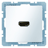 GNIAZDO HDMI Z PRZYŁĄCZEM 90° BIAŁY AKSAMIT Q.1 - HAGER - 3315436089