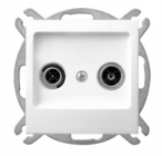 GNIAZDO RTV PRZELOTOWE BIAŁY IMPRESJA - OSPEL - GPA-16YP/m/00