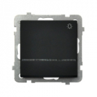 ŁĄCZNIK ZWIERNY ŚWIATŁO Z PODŚWIETLENIEM ZACISKI AUTOMATYCZNE 10AX 250V IP20 CZARNY METALIK SONATA - OSPEL - ŁP-5RS/m/33