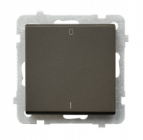 ŁĄCZNIK DWUBIEGUNOWY ZACISKI AUTOMATYCZNE 16AX 250V IP20 CZEKOLADOWY METAL SONATA - OSPEL - ŁP-11R/m/40