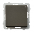 ŁĄCZNIK ZWIERNY ŚWIATŁO ZACISKI AUTOMATYCZNE 10AX 250V IP20 CZEKOLADOWY METAL SONATA - OSPEL - ŁP-5R/m/40