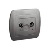 Gniazdo antenowe R-TV przelotowe, tłum. 10 dB; aluminiowy - KONTAKT SIMON - AA10/26