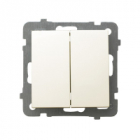 ŁĄCZNIK ŚWIECZNIKOWY ZACISKI ŚRUBOWE 10AX 250V IP20 ECRU AS - OSPEL - ŁP-2G/m/27