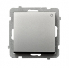 ŁĄCZNIK ZWIERNY ŚWIATŁO ZACISKI AUTOMATYCZNE 10AX 250V IP20 SREBRNY MAT SONATA - OSPEL - ŁP-5R/m/38