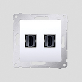 Gniazdo HDMI podwójne (moduł); biały - KONTAKT SIMON - DGHDMI2.01/11