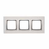 Ramka 3-krotna Nature-Metal, INOX KLASYCZNY, IP20/IP44* (*IP44-należy zastosować zestaw uszczelek DUN3) - KONTAKT SIMON - DRN3/77