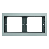 RAMKA PODWÓJNA POZIOMA ALUMINIUM K.5 - HAGER - 13637003