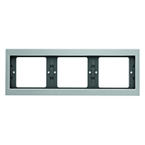 RAMKA POTRÓJNA POZIOMA ALUMINIUM K.5 - HAGER - 13737003
