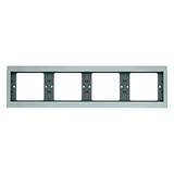 RAMKA POCZWÓRNA POZIOMA ALUMINIUM K.5 - HAGER - 13837003