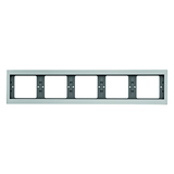 RAMKA PIĘCIOKROTNA POZIOMA ALUMINIUM K.5 - HAGER - 13937003