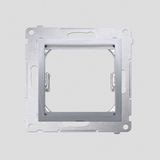 Adapter (przejściówka) na osprzęt standardu 45 × 45 mm; srebrny mat  *Do gniazd teleinformatycznych Simon Connect - KONTAKT SIMON - DA45.01/43