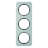 RAMKA POTRÓJNA ALUMINIUM/CZARNY R.1 - HAGER - 10132184