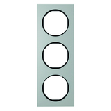 RAMKA POTRÓJNA ALUMINIUM/CZARNY R.3 - HAGER - 10132284