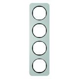 RAMKA POCZWÓRNA ALUMINIUM/CZARNY R.1 - HAGER - 10142184