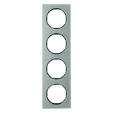 RAMKA POCZWÓRNA STAL SZLACHETNA/CZARNY R.3 - HAGER - 10142204