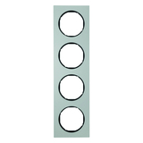 RAMKA POCZWÓRNA ALUMINIUM/CZARNY R.3 - HAGER - 10142284