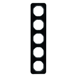 RAMKA PIĘCIOKROTNA SZKŁO CZARNY R.1 - HAGER - 10152116
