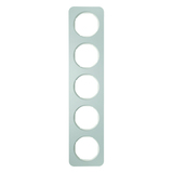 RAMKA PIĘCIOKROTNA ALUMINIUM/BIAŁY R.1 - HAGER - 10152174