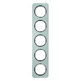 RAMKA PIĘCIOKROTNA ALUMINIUM/CZARNY R.1 - HAGER - 10152184