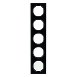 RAMKA PIĘCIOKROTNA SZKŁO CZARNY R.3 - HAGER - 10152216