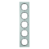 RAMKA PIĘCIOKROTNA ALU/CZARNY R.3 - HAGER - 10152284