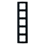 RAMKA PIĘCIOKROTNA ALU CZARNY/ANTRACYT B.3 - HAGER - 10153005