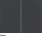 PRZYCISK PODWÓJNY QUICKLINK ANTRACYT MAT K.1 KNX RF  - HAGER - 85146175
