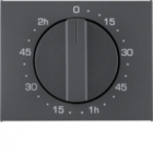 ELEMENT CENTRALNY Z POKRĘTŁEM REGULACYJNYM DO MECHANICZNEGO ZEGARA ANTRACYT MAT LAKIEROWANY K.1 - HAGER - 16357106