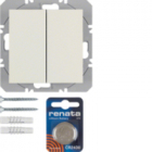 PRZYCISK PODWÓJNY PŁASKI QUICKLINK KREM POŁYSK S.1 KNX RF  - HAGER - 85656282