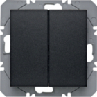 PRZYCISK PODWÓJNY PŁASKI QUICKLINK ANTRACYT MAT B.KWADRAT/S.1/B.3/B.7 KNX RF  - HAGER - 85656285