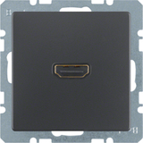 GNIAZDO HDMI ANTRACYT AKSAMIT Q.1/Q.3 - HAGER - 3315426086