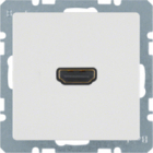 GNIAZDO HDMI BIAŁY AKSAMIT Q.1 - HAGER - 3315426089
