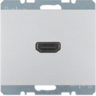 GNIAZDO HDMI Z PRZYŁĄCZEM 90° ALU K.5  - HAGER - 3315437003