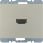 GNIAZDO HDMI Z PRZYŁĄCZEM 90° STAL SZLACHETNA LAKIEROWANY K.5 - HAGER - 3315437004