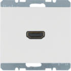 GNIAZDO HDMI Z PRZYŁĄCZEM 90° BIAŁY POŁYSK K.1 - HAGER - 3315437009