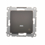 Łącznik krzyżowy z podświetleniem LED (moduł) 10AX, 250V~, szybkozłącza; brąz mat - KONTAKT SIMON - DW7L.01/46