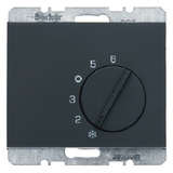 REGULATOR TEMPERATURY POMIESZCZENIA Z ZESTYKIEM ZMIENNYM I ELEMENTEM CENTRALNYM ANTRACYT MAT K.1 - HAGER - 20267106