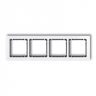 RAMKA UNIWERSALNA 4-KROTNA-EFEKT SZKŁA (RAMKA BIAŁA,SPÓD GRAFIT) - KARLIK - 0-11-DRS-4