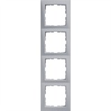 RAMKA POCZWÓRNA ALUMINIUM MAT LAKIEROWANY B.KWADRAT - HAGER - 5310148994