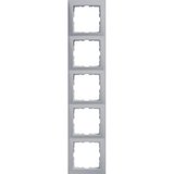RAMKA PIĘCIOKROTNA ALUMINIUM MAT LAKIEROWANY B.KWADRAT - HAGER - 5310158994