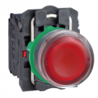 PRZYCISK PŁASKI CZERWONY LED 230-240V PLASTIKOWY - SCHNEIDER ELECTRIC - XB5AW34M5
