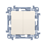 Łącznik świecznikowy z podświetleniem LED i do wersji IP44 (moduł) 10AX, 250V~, zaciski śrubowe; krem !Posiada wkładkę uszczelniającą pod klawisze - KONTAKT SIMON - CW5BL.01/41