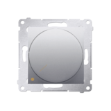 Ściemniacz obrotowy do LED ściemnialnych 230 V (moduł) 2–250 W; srebrny mat. Maksymalna ilość zródeł LED - 10 szt. - KONTAKT SIMON - DS9L.01/43