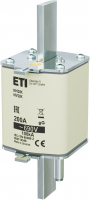 WKŁADKA TOPIKOWA NH - ZWŁOCZNA / Z WYBIJAKIEM NH2/K GG 200A/690V - ETI - 004114346